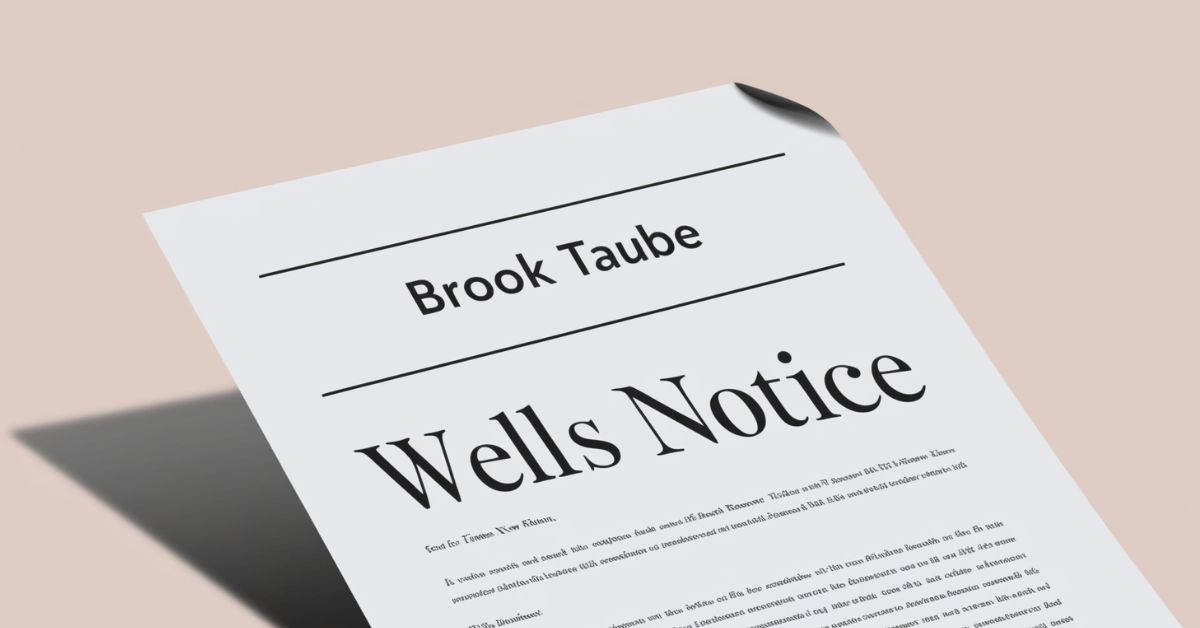 Brook Taube Wells Notice: Legal Implications, Impact, and Market Response